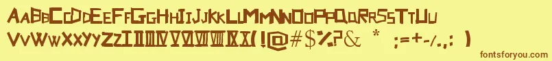 Suru Font – Brown Fonts on Yellow Background