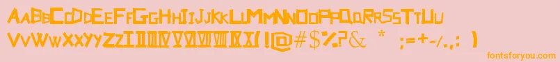 Suru Font – Orange Fonts on Pink Background