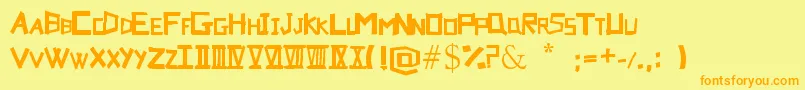 Suru Font – Orange Fonts on Yellow Background