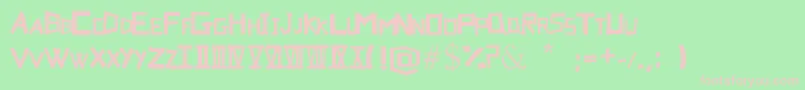 Suru Font – Pink Fonts on Green Background