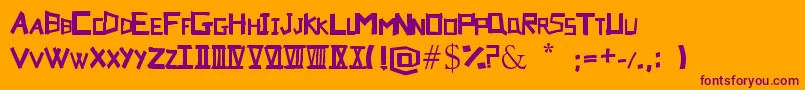 Suru Font – Purple Fonts on Orange Background