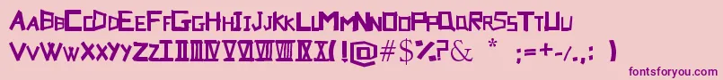 Suru Font – Purple Fonts on Pink Background