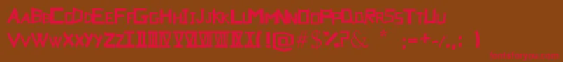 Suru Font – Red Fonts on Brown Background