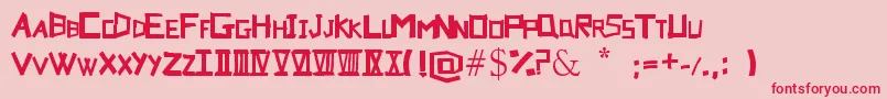 Suru Font – Red Fonts on Pink Background
