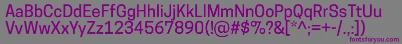 Шрифт CooperhewittMedium – фиолетовые шрифты на сером фоне
