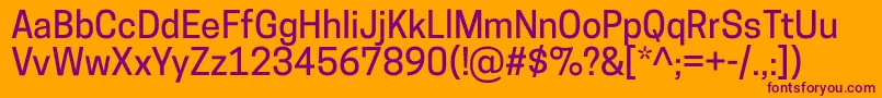 Шрифт CooperhewittMedium – фиолетовые шрифты на оранжевом фоне