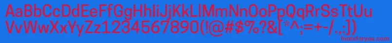 Шрифт CooperhewittMedium – красные шрифты на синем фоне