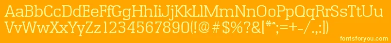 EnschedeLight Font – Yellow Fonts on Orange Background