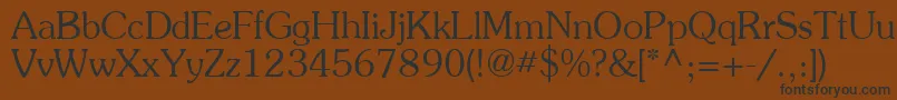 Souven-Schriftart – Schwarze Schriften auf braunem Hintergrund