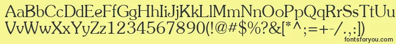 Souven Font – Black Fonts on Yellow Background