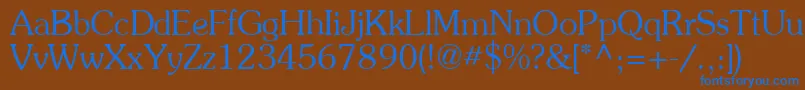 Souven Font – Blue Fonts on Brown Background