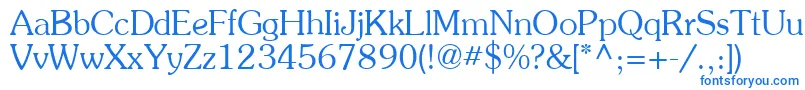 Souven-Schriftart – Blaue Schriften auf weißem Hintergrund