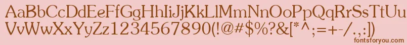 Souven Font – Brown Fonts on Pink Background