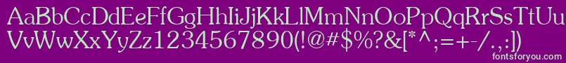 Souven Font – Green Fonts on Purple Background