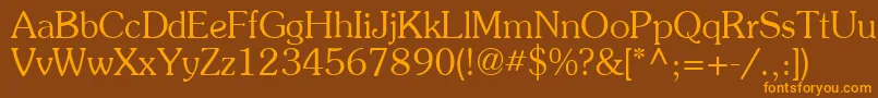 Souven Font – Orange Fonts on Brown Background