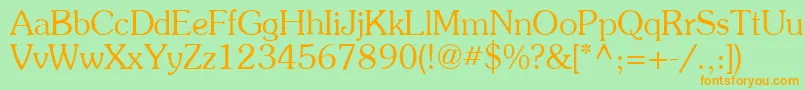 Souven Font – Orange Fonts on Green Background