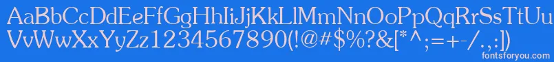 Souven Font – Pink Fonts on Blue Background