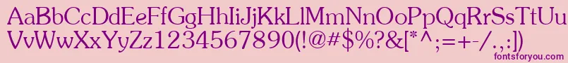 Souven Font – Purple Fonts on Pink Background
