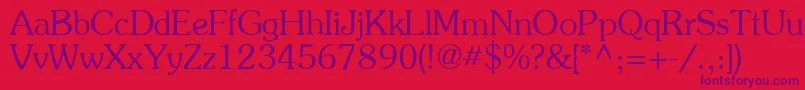 Souven Font – Purple Fonts on Red Background