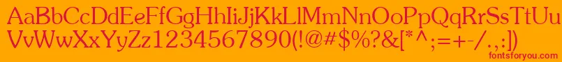 Souven Font – Red Fonts on Orange Background