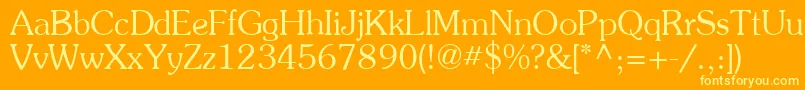Souven Font – Yellow Fonts on Orange Background