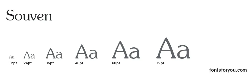 Souven Font Sizes