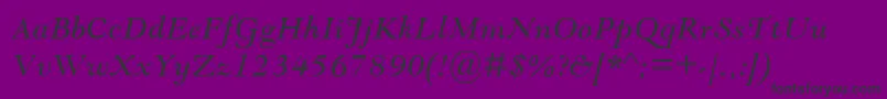 GoudyModernMtItalic Font – Black Fonts on Purple Background