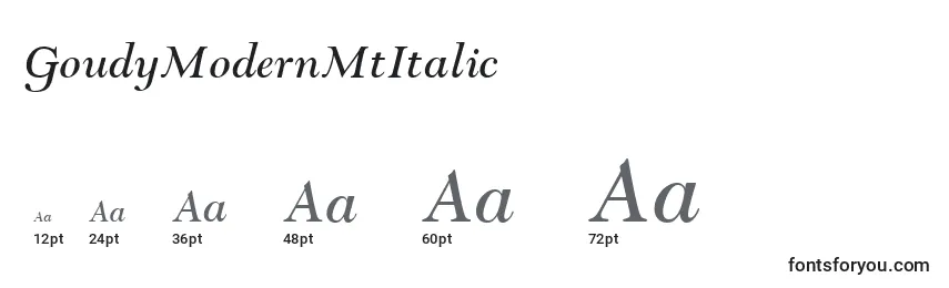 Größen der Schriftart GoudyModernMtItalic