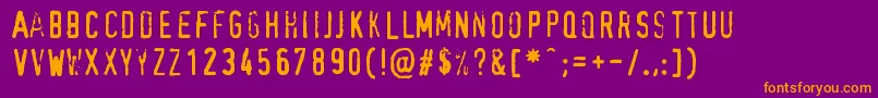 KbBand Font – Orange Fonts on Purple Background