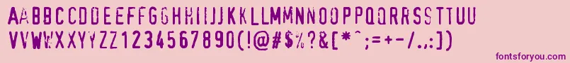 KbBand Font – Purple Fonts on Pink Background