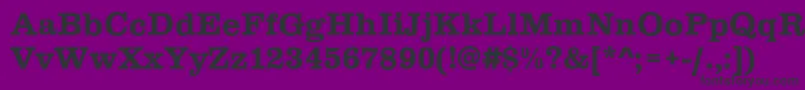 ClareBold Font – Black Fonts on Purple Background