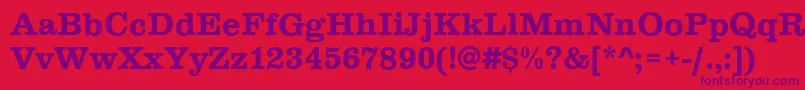Шрифт ClareBold – фиолетовые шрифты на красном фоне