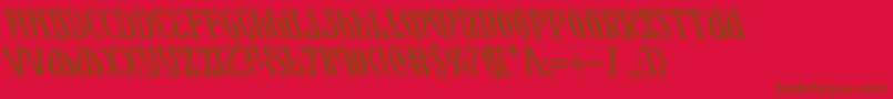 Xiphosleft Font – Brown Fonts on Red Background
