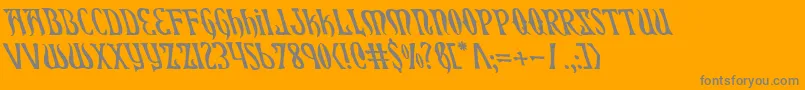 Xiphosleft Font – Gray Fonts on Orange Background