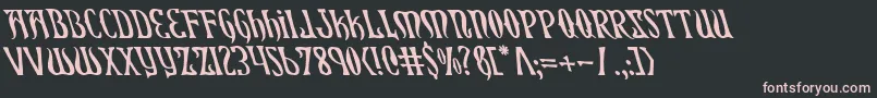 Xiphosleft Font – Pink Fonts on Black Background