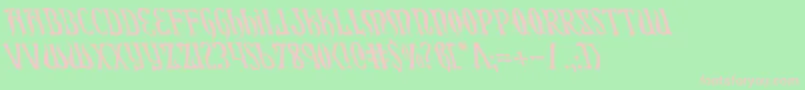 Fonte Xiphosleft – fontes rosa em um fundo verde
