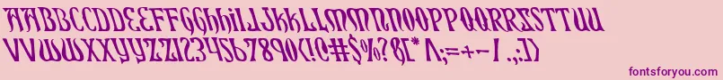 Xiphosleft Font – Purple Fonts on Pink Background