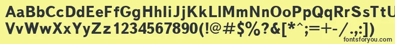 Textbkb Font – Black Fonts on Yellow Background