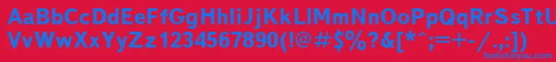 Textbkb Font – Blue Fonts on Red Background