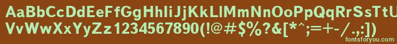 Шрифт Textbkb – зелёные шрифты на коричневом фоне