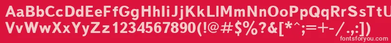 Textbkb Font – Pink Fonts on Red Background
