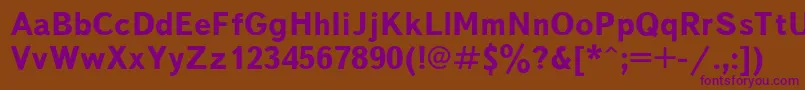 Textbkb Font – Purple Fonts on Brown Background