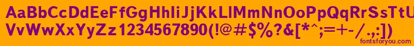 Textbkb Font – Purple Fonts on Orange Background