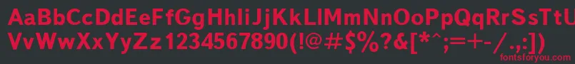 フォントTextbkb – 黒い背景に赤い文字