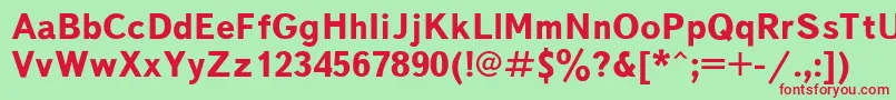 Police Textbkb – polices rouges sur fond vert