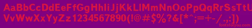 Textbkb Font – Red Fonts on Purple Background