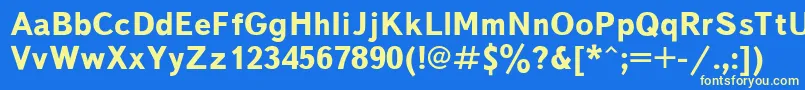 Textbkb Font – Yellow Fonts on Blue Background