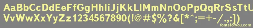 Textbkb Font – Yellow Fonts on Gray Background