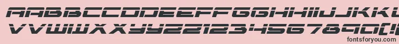 Vorpalexpandital-Schriftart – Schwarze Schriften auf rosa Hintergrund