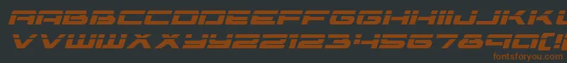 Vorpalexpandital-Schriftart – Braune Schriften auf schwarzem Hintergrund